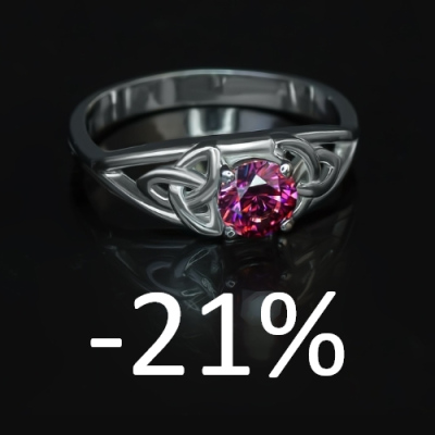 Кольцо Трикельт серебро 925 Оринго Swarovski ручная работа Харьков