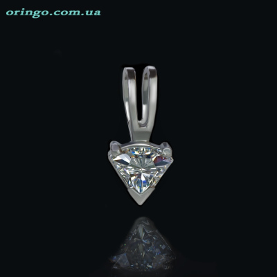 Подвес Чистой Воды Оринго серебро 925 Swarovski Side View Cut 
