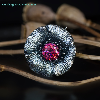 Серебряные украшения цветы Оринго серебро 925 Украина Харьков купить