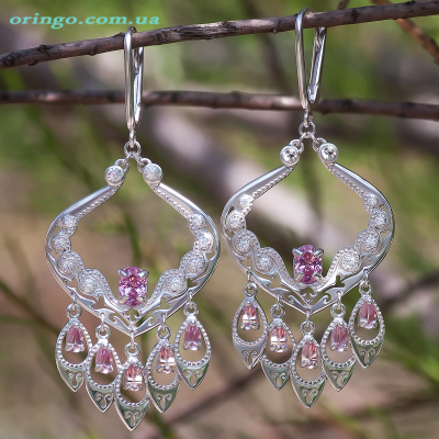 Серебряные украшения с камнями Swarovski Оринго серебро 925 Украина купить