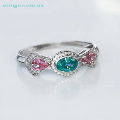 Оринго кольцо Ульяна серебро 925 ручная работа Swarovski Zirconia