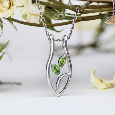 Підвіс из , Родування,  (Swarovski Spring Green), Зелений, , стиль - , артикул - П 603 sg р ВН