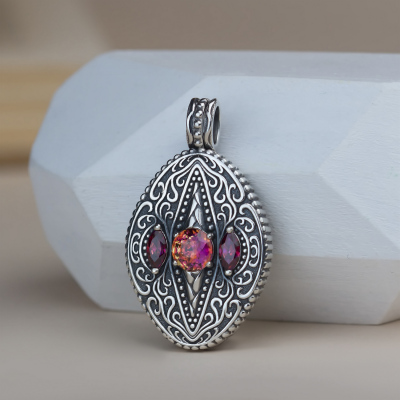 Підвіс из , Оксидування,  (Swarovski rainbow), Асорті, , стиль - , артикул - П 718 rvroy_rd о